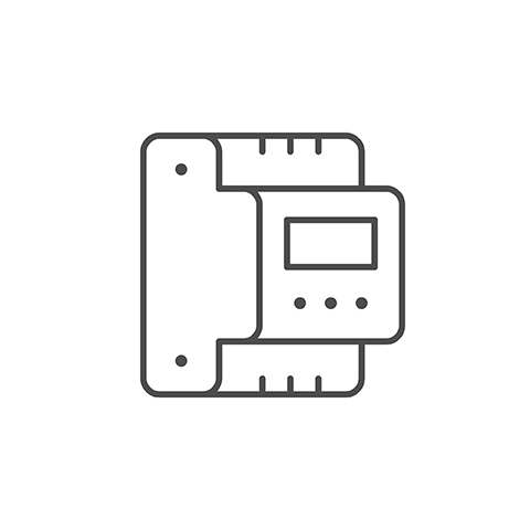 Voltage relay line outline icon